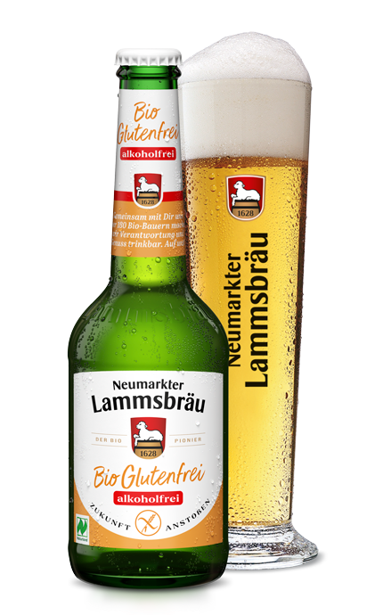 Lammsbräu Bio Glutenfrei alkoholfrei mit Glas Lammsbräu Bio Glutenfrei alkoholfrei mit Glas